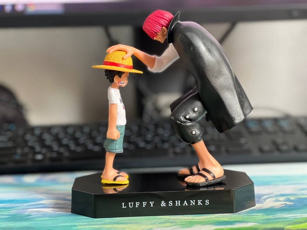 Аніме фігурка One Piece, Ван Піс Луффі та Шанкс, 18 см (OP 0032)