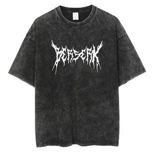 Футболка оверсайз с принтом из аниме Берсерк, универсальная, хлопок Washed Cotton, размер XXXL (FBRK 0006G-XXXL)