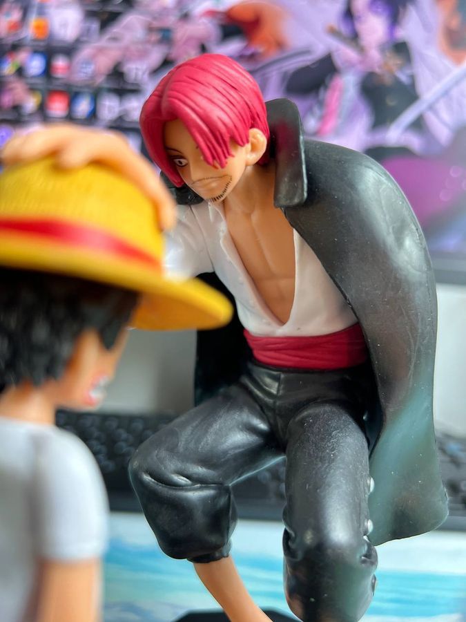 Аніме фігурка One Piece, Ван Піс Луффі та Шанкс, 18 см (OP 0032)