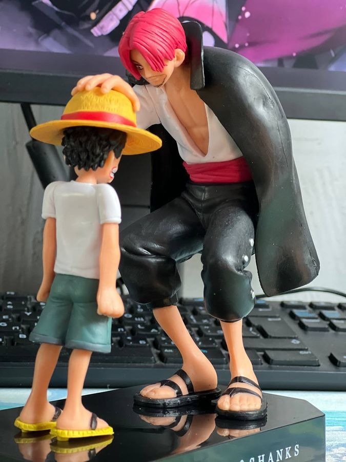 Аніме фігурка One Piece, Ван Піс Луффі та Шанкс, 18 см (OP 0032)