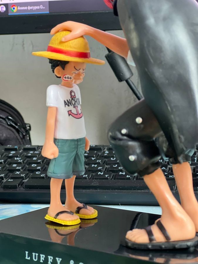 Аніме фігурка One Piece, Ван Піс Луффі та Шанкс, 18 см (OP 0032)