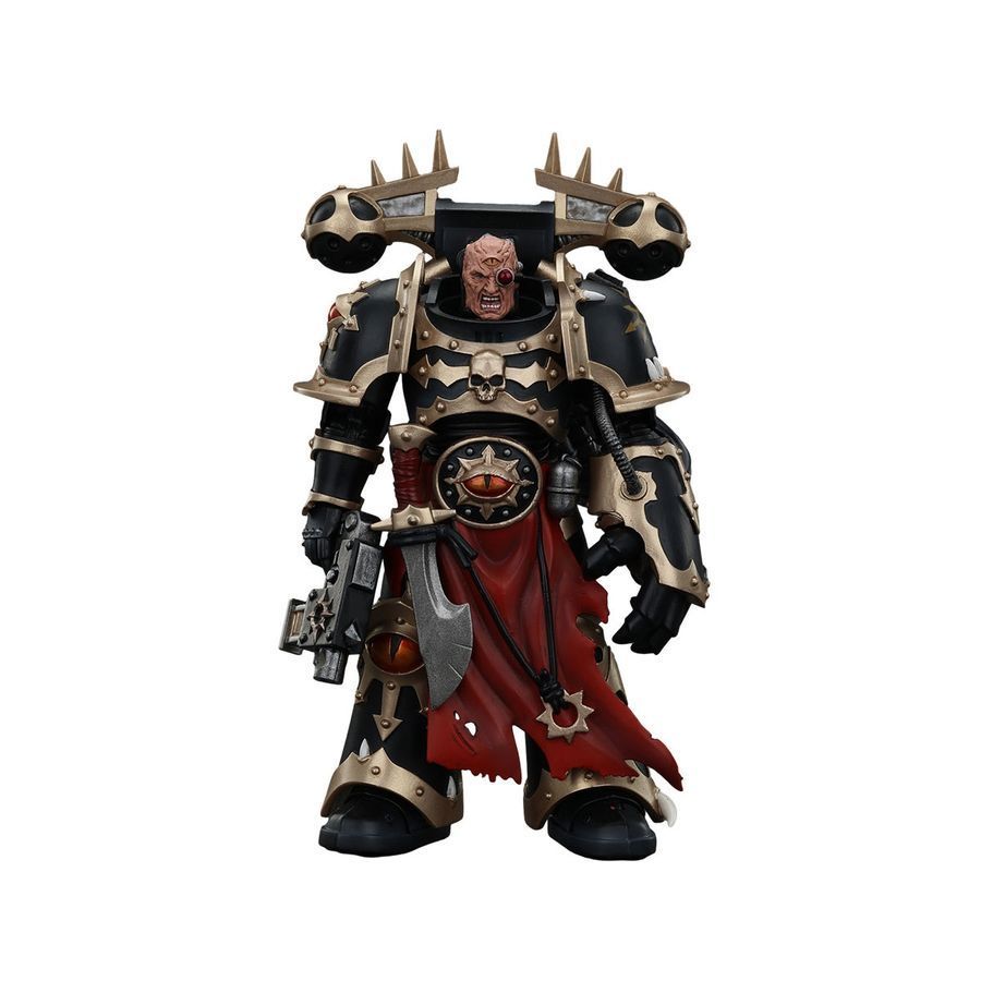Фигурка из игры Warhammer 40k, Космодесантники Хаоса избранный Чёрного Легиона с силовым кулаком, JOYTOY, подвижная, 12,6 см (WHR 0153)