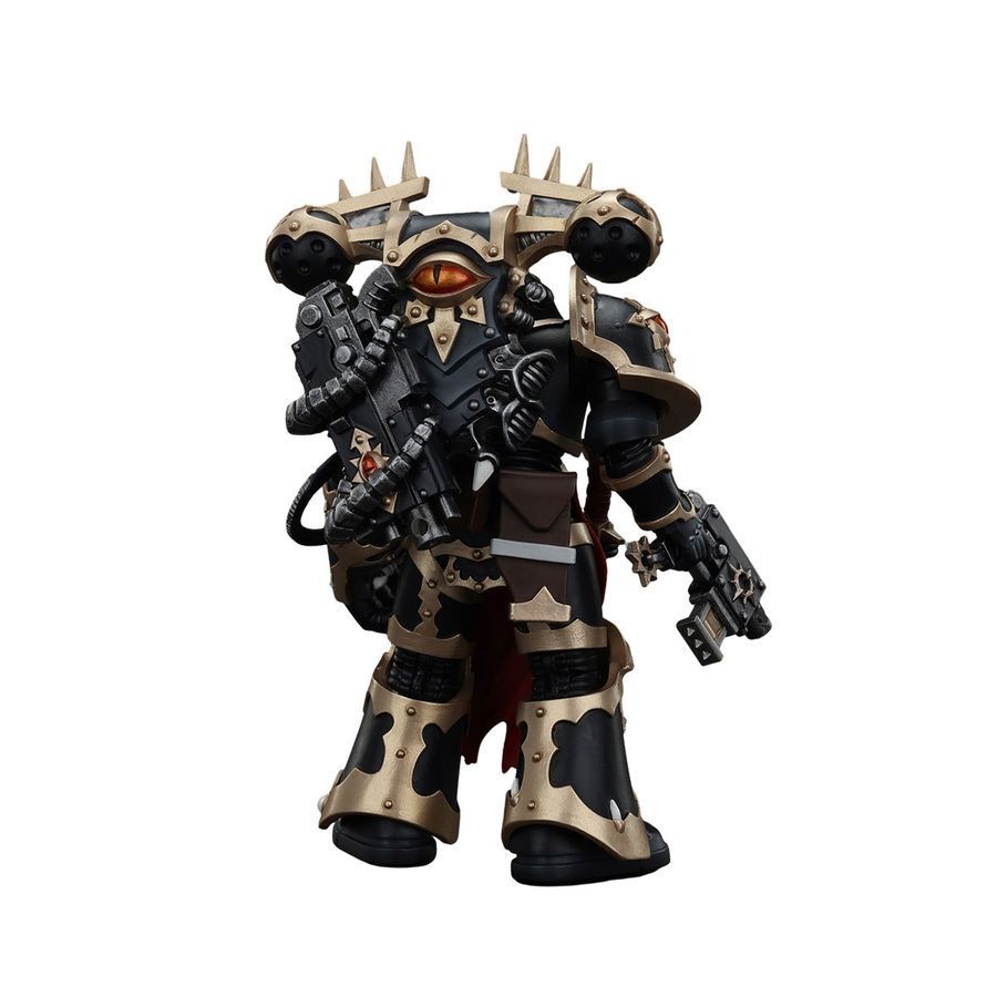 Фигурка из игры Warhammer 40k, Космодесантники Хаоса избранный Чёрного Легиона с силовым кулаком, JOYTOY, подвижная, 12,6 см (WHR 0153)