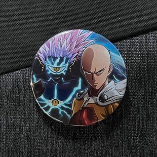 Значок аниме ВанПанчМен - One Punch Man, диаметр 58 мм (ZNOPM 0017)