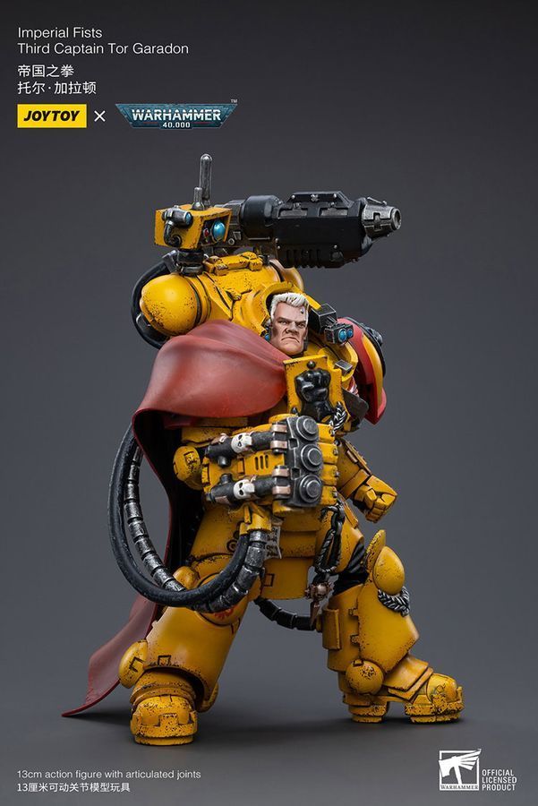 Фигурка из игры Warhammer 40k, Третий капитан Имперских Кулаков Тор Гарадон, JOYTOY, подвижная, 13 см (WHR 0026)