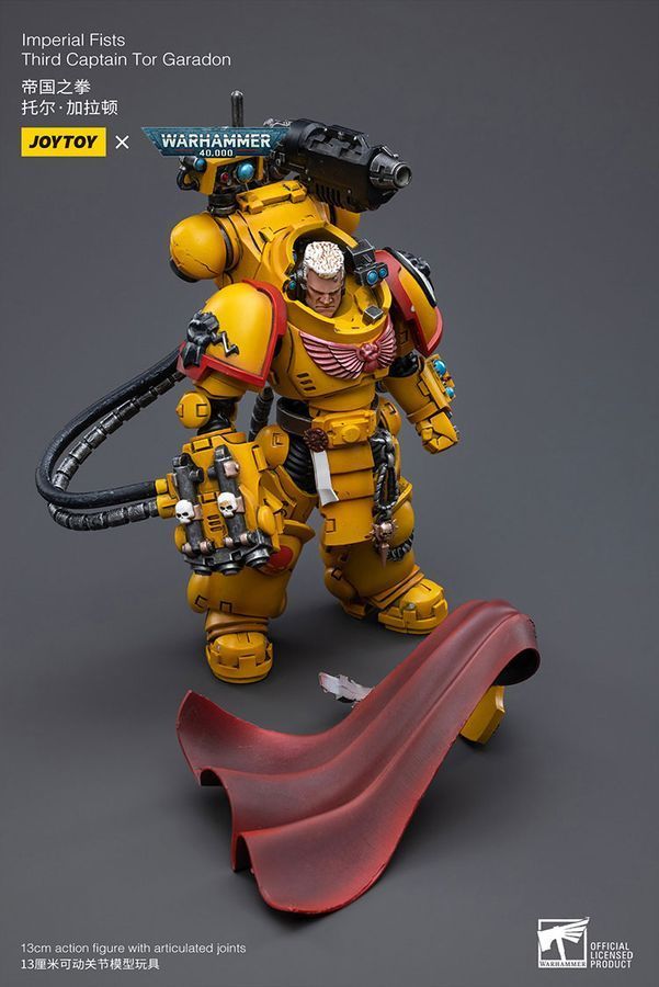 Фигурка из игры Warhammer 40k, Третий капитан Имперских Кулаков Тор Гарадон, JOYTOY, подвижная, 13 см (WHR 0026)
