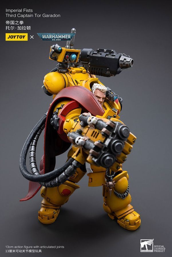 Фигурка из игры Warhammer 40k, Третий капитан Имперских Кулаков Тор Гарадон, JOYTOY, подвижная, 13 см (WHR 0026)