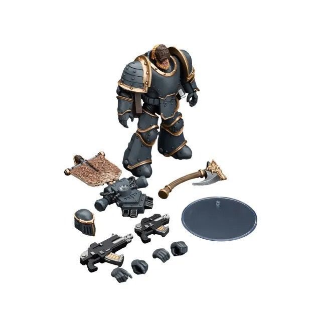 Фігурка з гри Warhammer 40k, Космічні Вовки Вексилярій Сірих Вбивць, JOYTOY, рухлива, 12 см (WHR 0115)