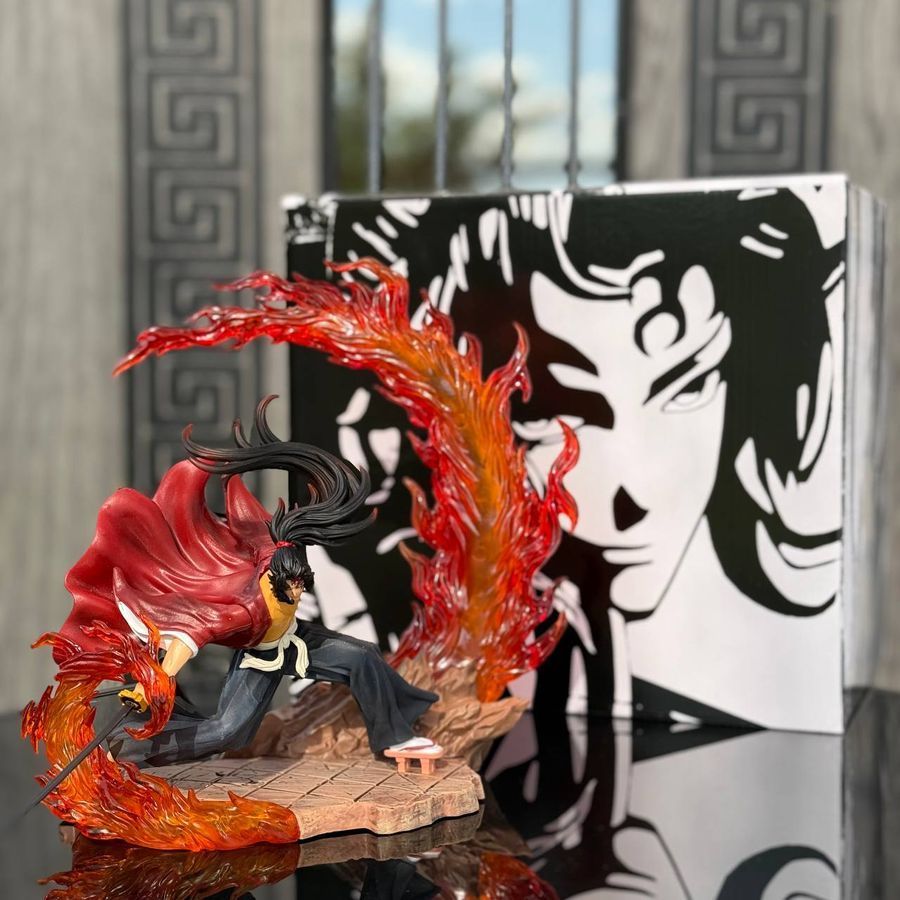 Аниме фигурка Demon Slayer Клинок рассекающий демонов Tsugikuni Yoriichi, Ериичи Цугикуни, с подсветкой, 22 см (BDD 0121)