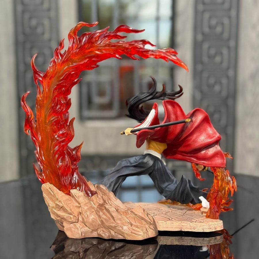 Аниме фигурка Demon Slayer Клинок рассекающий демонов Tsugikuni Yoriichi, Ериичи Цугикуни, с подсветкой, 22 см (BDD 0121)