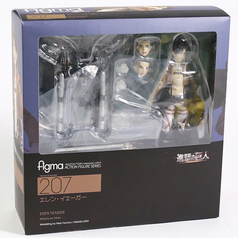 Аниме фигурка Атака титанов Attack on Titan Eren Jaeger, Эрен Йегер, фигма 207, 15 см (AT 0001)