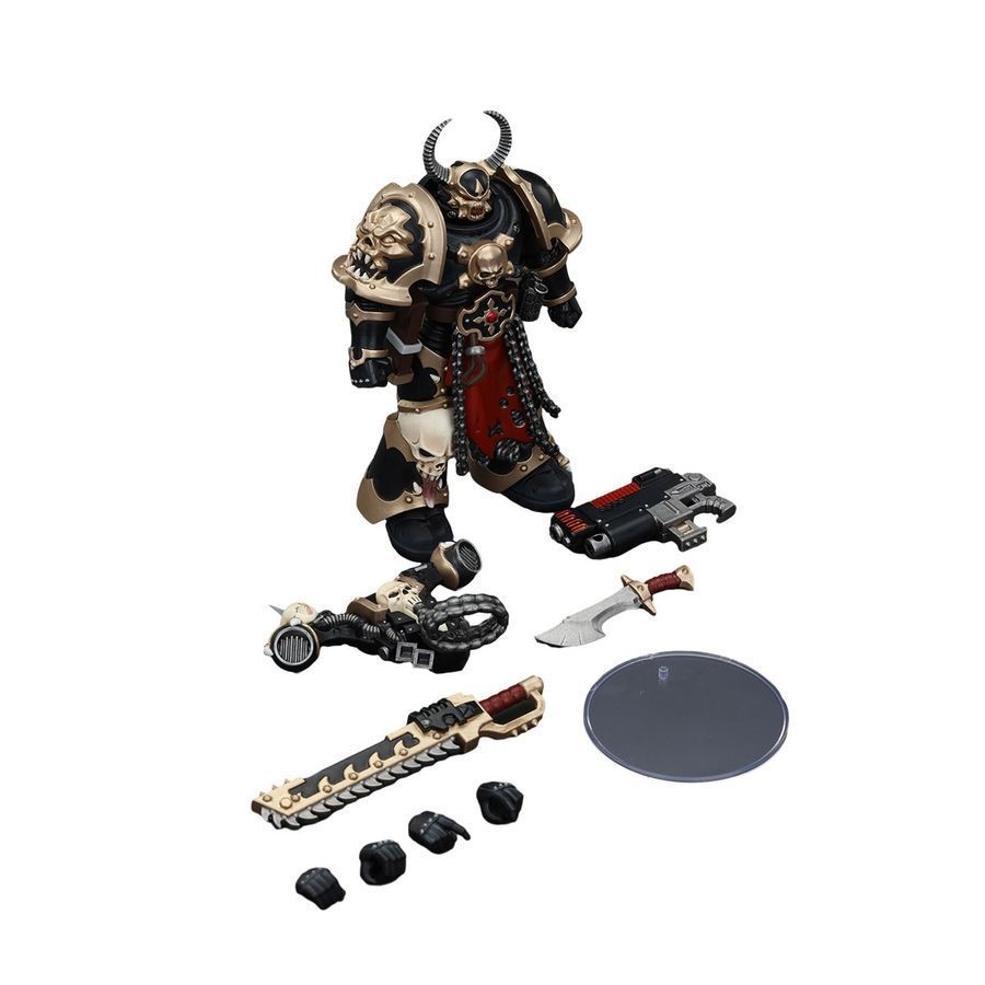 Фигурка из игры Warhammer 40k, Космодесантники Хаоса избранный Чёрного Легиона с Комби-мельтой, JOYTOY, подвижная, 12,6 см (WHR 0155)