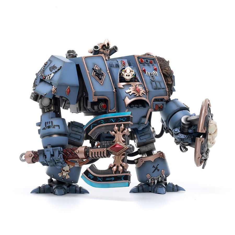 Фигурка из игры Warhammer 40k, Космические Десантники, Космические Волки, Почтенный Дредноут Брат Хвор, JOYTOY, подвижная, 20 см (WHR 0027)