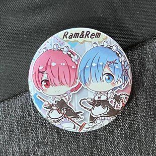 Значок аниме Жизнь с нуля Re:Zero, диаметр 58 мм (ZNRZR 0005)