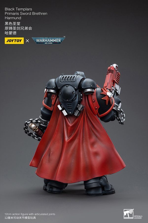Фігурка з гри Warhammer 40k, Брати Меча Чорних Храмовників Прімаріс Гармунд, JOYTOY, рухлива, 12 см (WHR 0028)