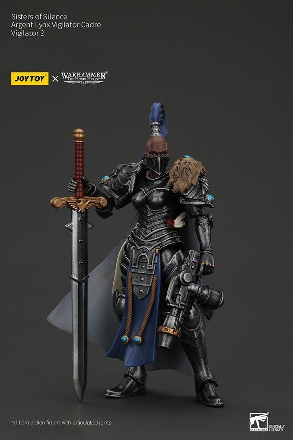 Фигурка из игры Warhammer 40k, Сестры Тишины, Арджент Линкс, Виджилатор, JOYTOY, подвижная, 10,6 см (WHR 0222)