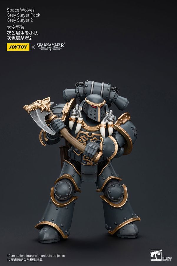 Фигурка из игры Warhammer 40k, Космические Волки Серый убийца, JOYTOY, подвижная, 12 см (WHR 0117)