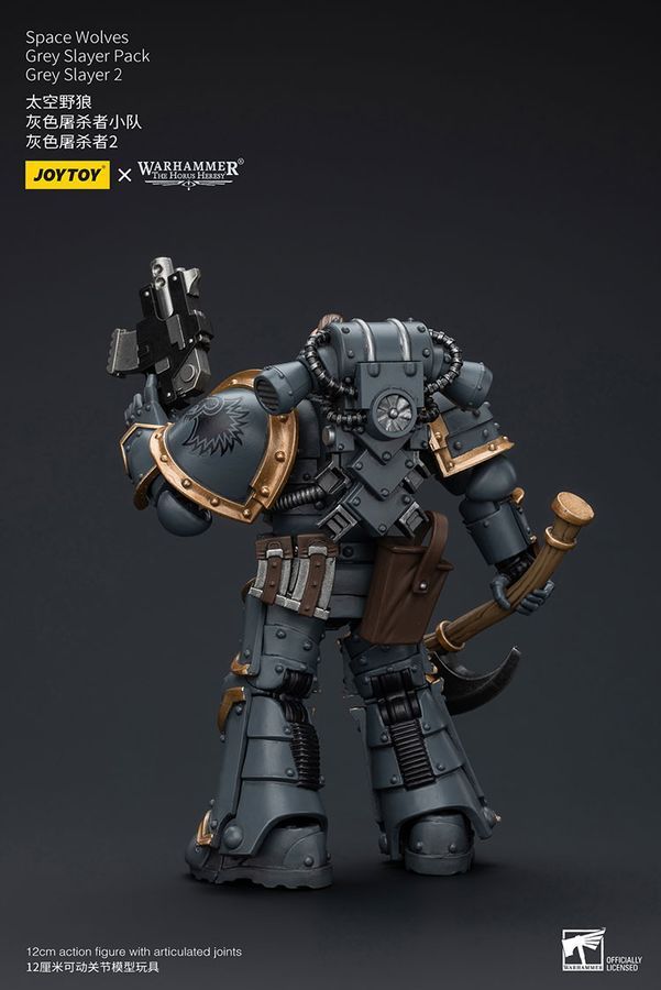 Фигурка из игры Warhammer 40k, Космические Волки Серый убийца, JOYTOY, подвижная, 12 см (WHR 0117)
