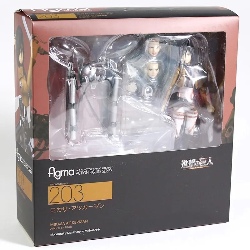 Аниме фигурка Атака титанов Attack on Titan Mikasa Ackerman, Микаса Аккерман, фигма 203, 15 см (AT 0002)