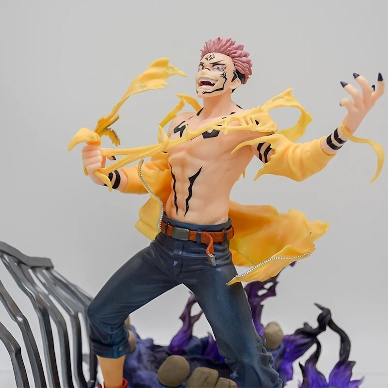 Аниме фигурка Магическая Битва Jujutsu Kaisen Сукуна Рёмен Ryomen Sukuna, не подвижная, 28 cм (JUK 0024)