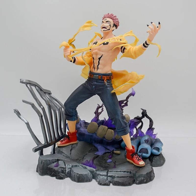Аниме фигурка Магическая Битва Jujutsu Kaisen Сукуна Рёмен Ryomen Sukuna, не подвижная, 28 cм (JUK 0024)