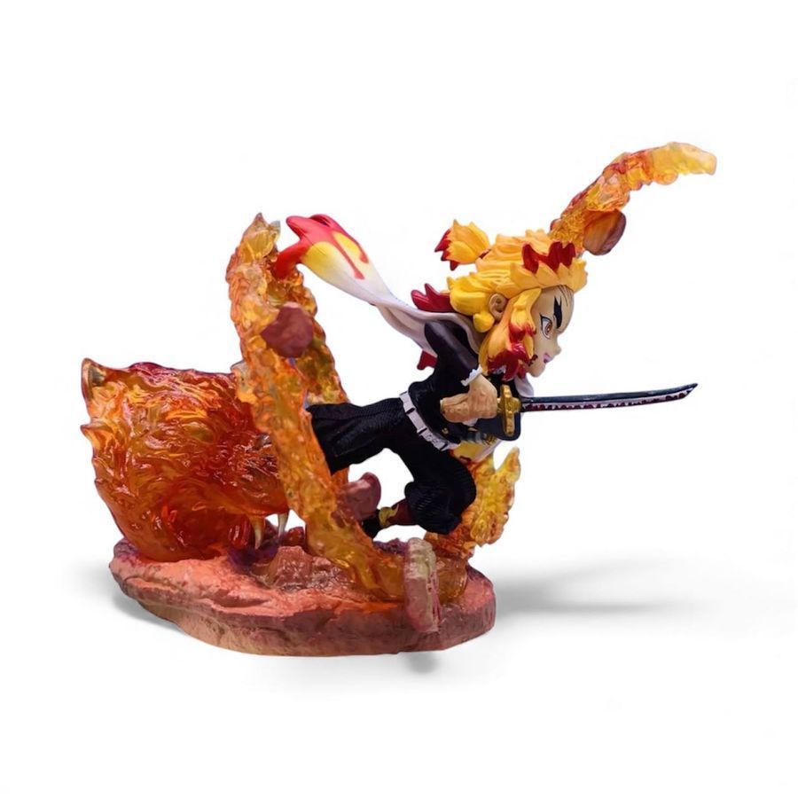Аніме фігурка Клинок демонів, що розсікає Demon Slayer Rengoku Kyoujurou Ренгоку Кёдзюро, 12 см (BDD 0126)