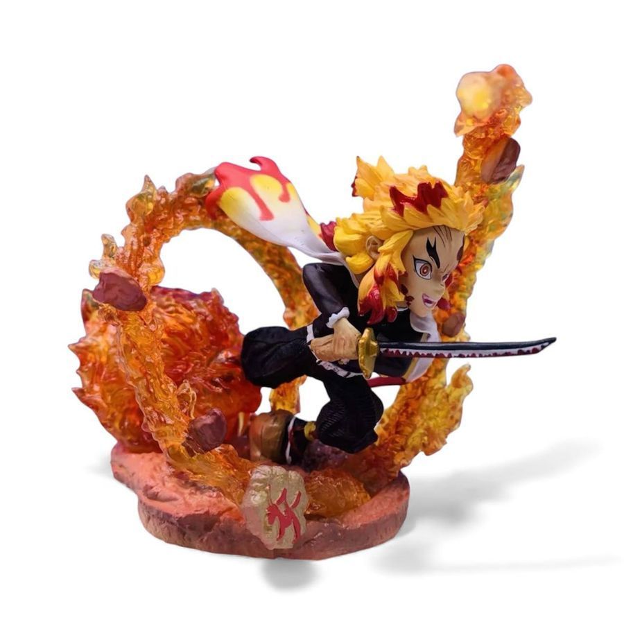 Аніме фігурка Клинок демонів, що розсікає Demon Slayer Rengoku Kyoujurou Ренгоку Кёдзюро, 12 см (BDD 0126)