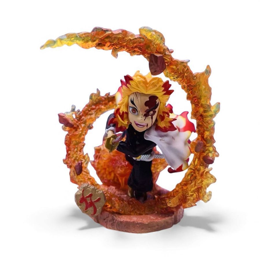 Аніме фігурка Клинок демонів, що розсікає Demon Slayer Rengoku Kyoujurou Ренгоку Кёдзюро, 12 см (BDD 0126)