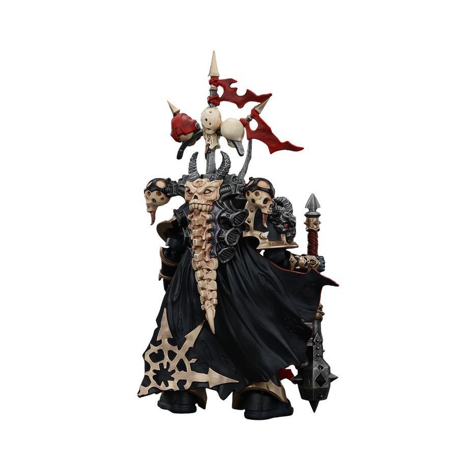 Фигурка из игры Warhammer 40k, Космодесантники Хаоса Чемпион Чёрного Легиона с Болтером и Силовой булавой, JOYTOY, подвижная, 12,6 см (WHR 0156)