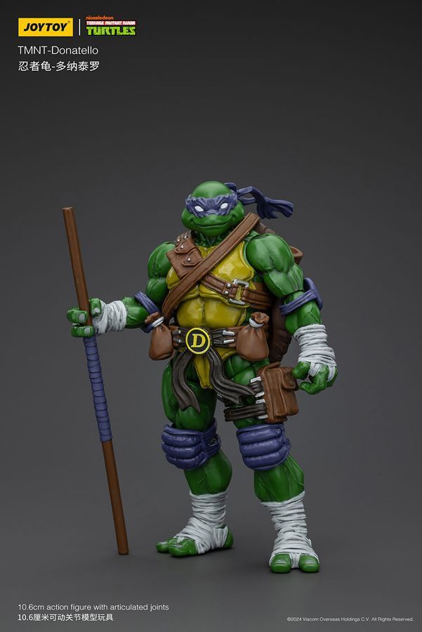 Фігурка Черепашки-Ніндзя TMNT JOYTOY Донателло, рухома, 10,6 см (TMNT 0001)