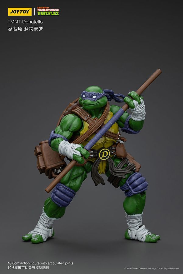 Фігурка Черепашки-Ніндзя TMNT JOYTOY Донателло, рухома, 10,6 см (TMNT 0001)