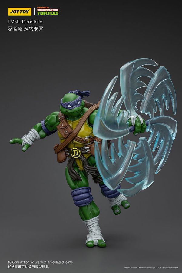 Фігурка Черепашки-Ніндзя TMNT JOYTOY Донателло, рухома, 10,6 см (TMNT 0001)