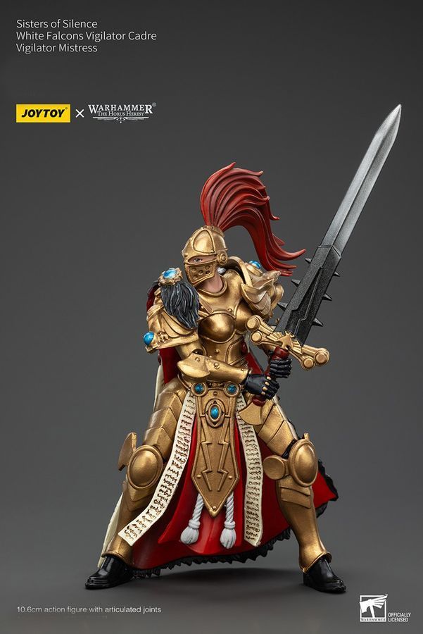 Фігурка з гри Warhammer 40k, Сестри Тиші, Білі Соколи, Пані-спостерігачка, JOYTOY, рухома, 10,6 см (WHR 0223)