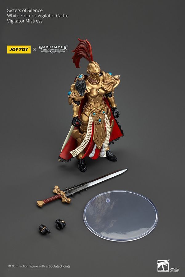 Фігурка з гри Warhammer 40k, Сестри Тиші, Білі Соколи, Пані-спостерігачка, JOYTOY, рухома, 10,6 см (WHR 0223)