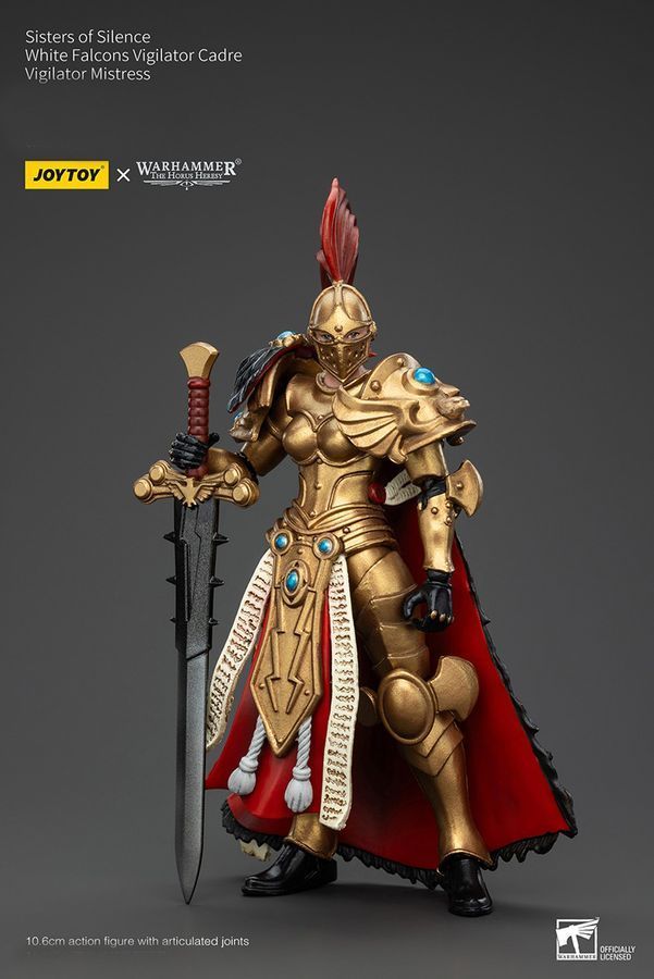 Фігурка з гри Warhammer 40k, Сестри Тиші, Білі Соколи, Пані-спостерігачка, JOYTOY, рухома, 10,6 см (WHR 0223)