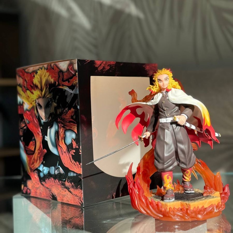 Аніме фігурка Клинок розсікаючий демонів Demon Slayer Rengoku Kyoujurou Ренгоку Кьодзюро, 20 см (BDD 0081)
