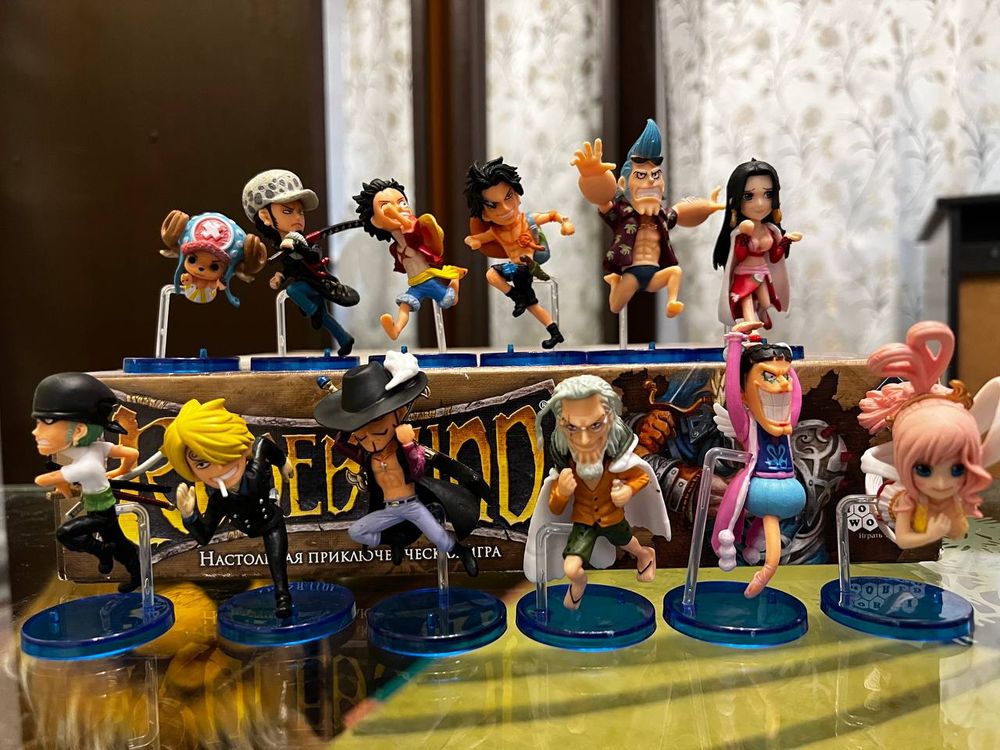 Аніме фігурки Ван Піс, One Piece команда солом'яного капелюха та союзники, 8 см (OP 0037)