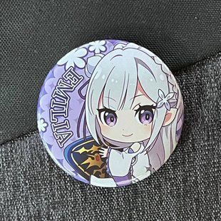Значок аниме Жизнь с нуля Re:Zero, диаметр 58 мм (ZNRZR 0007)