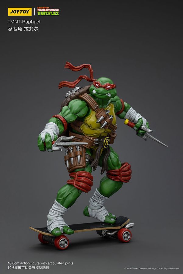 Фігурка Черепашки-Ніндзя TMNT JOYTOY Рафаель, рухома, 10,6 см (TMNT 0002)