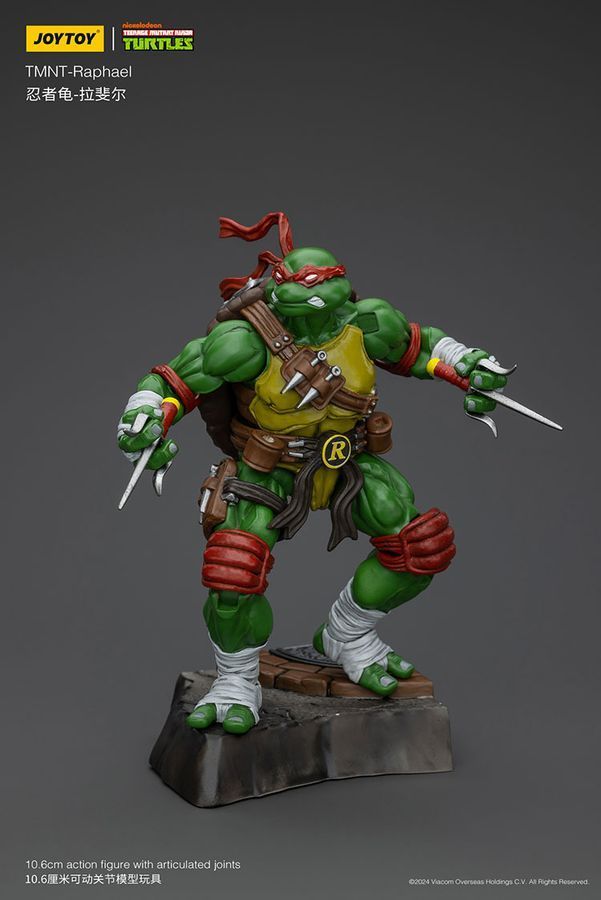 Фігурка Черепашки-Ніндзя TMNT JOYTOY Рафаель, рухома, 10,6 см (TMNT 0002)