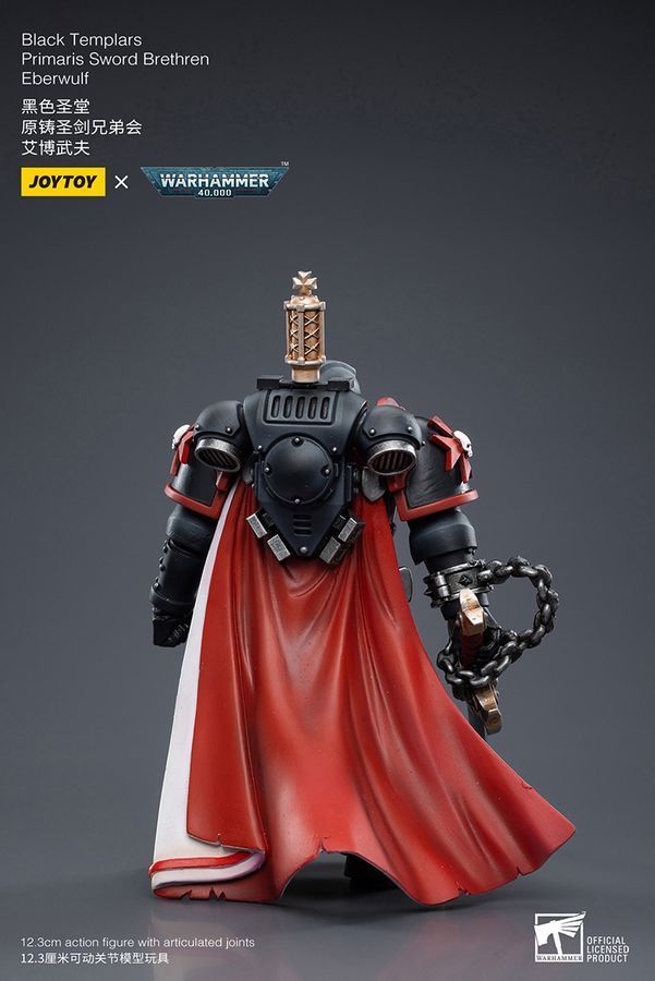 Фігурка з гри Warhammer 40k, Меч Чорних Храмівників Прімаріс Брат Ебервульф, JOYTOY, рухома, 12,3 см (WHR 0030)