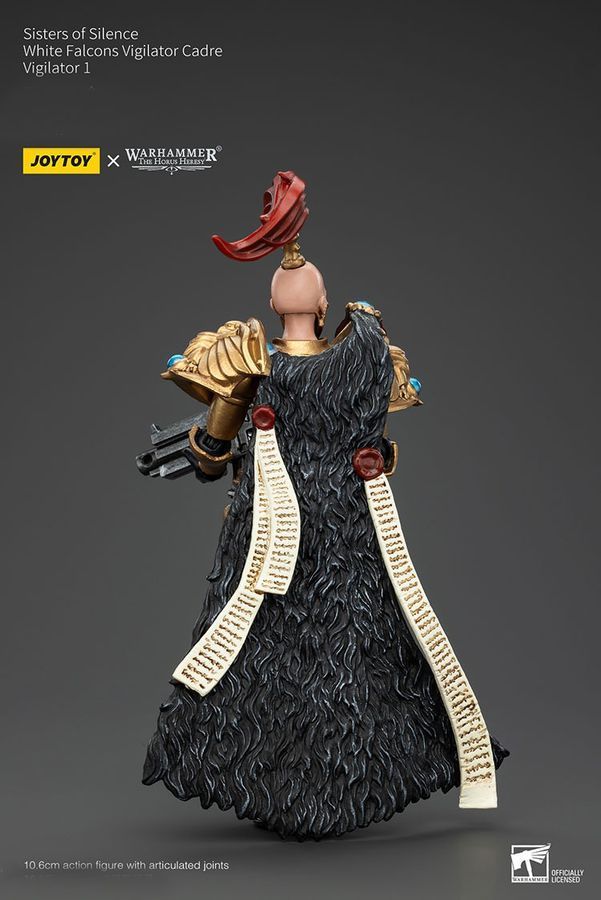 Фигурка из игры Warhammer 40k, Сестры Тишины, Белые Соколы,  Бдительная, JOYTOY, подвижная, 10,6 см (WHR 0224)