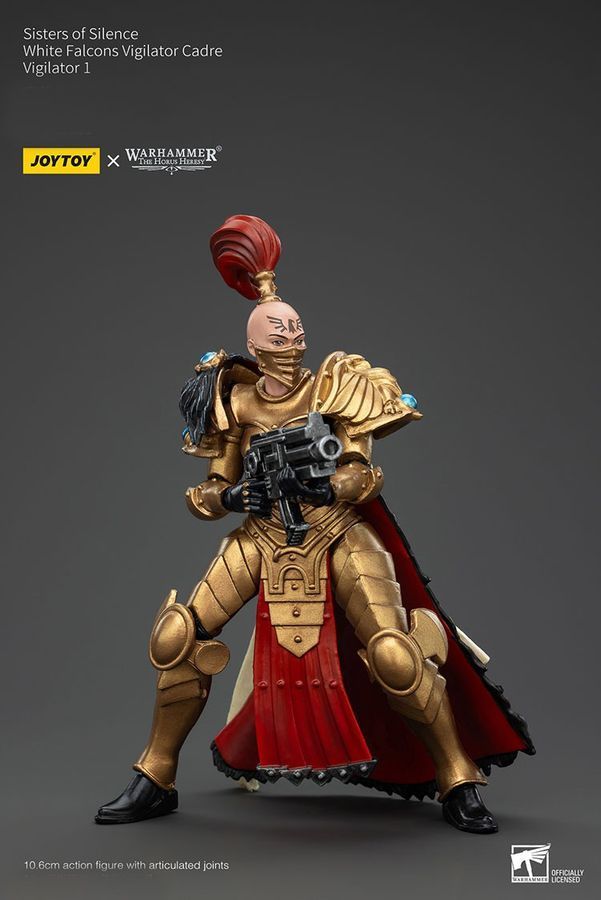 Фигурка из игры Warhammer 40k, Сестры Тишины, Белые Соколы,  Бдительная, JOYTOY, подвижная, 10,6 см (WHR 0224)