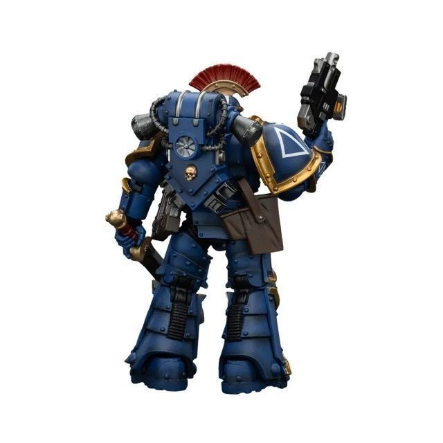 Фігурка з гри Warhammer 40k, Легіонери Ультрамаринів MKIII Сержант із силовим мечем, JOYTOY, рухома, 12 см (WHR 0069)