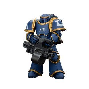 Фігурка з гри Warhammer 40k, Легіонери Ультрамаринів MKIII Легіонер з важким болтером, JOYTOY, рухома, 12 см (WHR 0070)