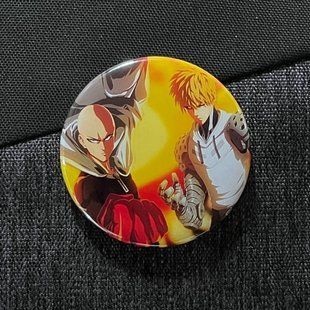 Значок аниме ВанПанчМен - One Punch Man, диаметр 58 мм (ZNOPM 0022)