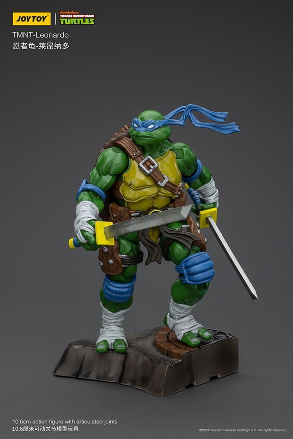 Фігурка Черепашки-Ніндзя TMNT JOYTOY Леонардо, рухома, 10,6 см (TMNT 0003)