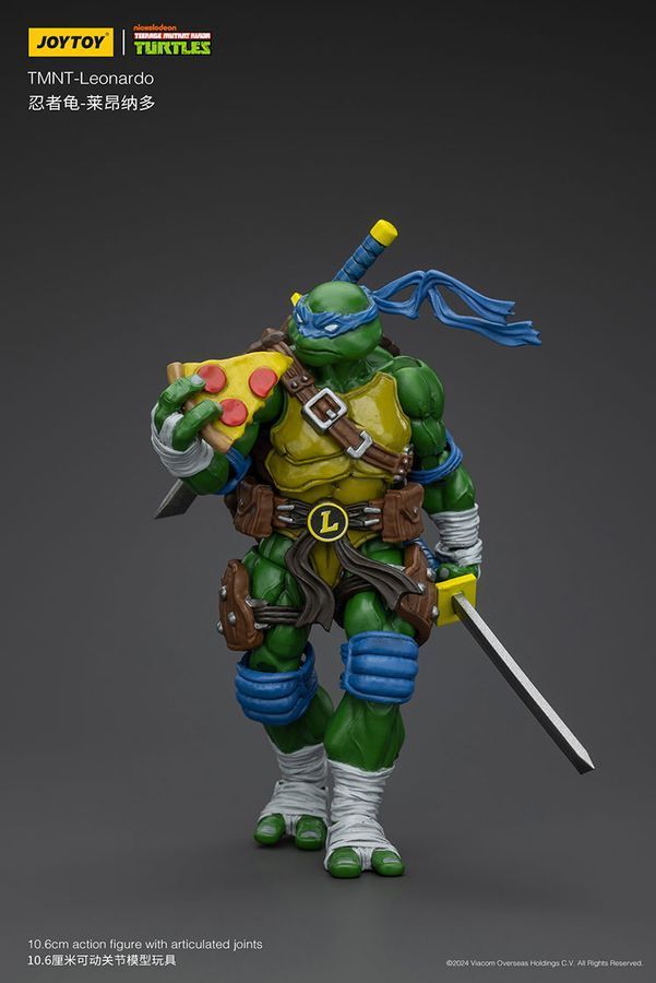 Фігурка Черепашки-Ніндзя TMNT JOYTOY Леонардо, рухома, 10,6 см (TMNT 0003)