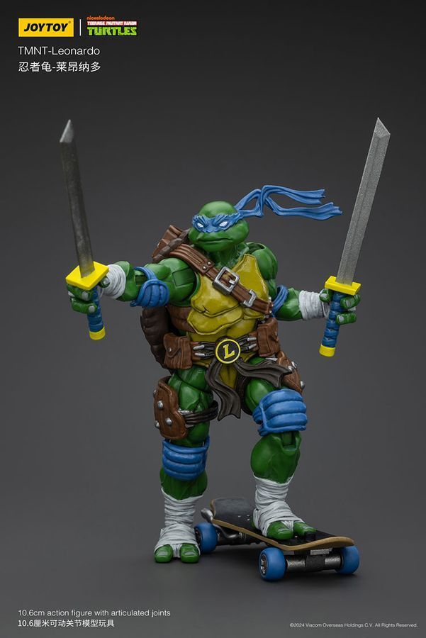 Фігурка Черепашки-Ніндзя TMNT JOYTOY Леонардо, рухома, 10,6 см (TMNT 0003)