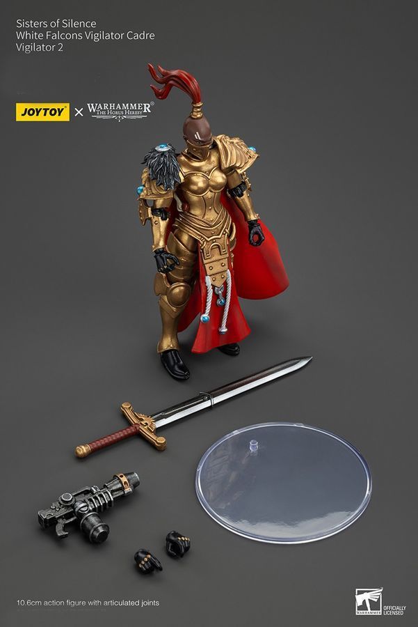 Фігурка з гри Warhammer 40k, Сестри Тиші, Білі Соколи, Віджилатор, JOYTOY, рухома, 10,6 см (WHR 0225)